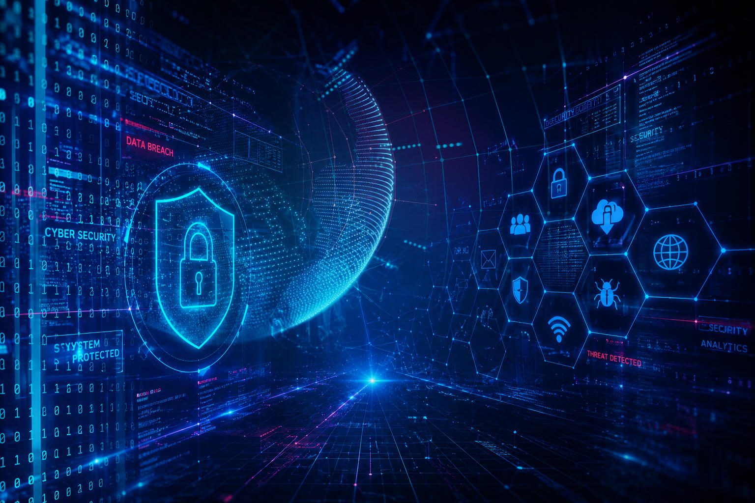 Cyber Security Ebook Illustration of cybersecurity concepts for ebook and consulting services